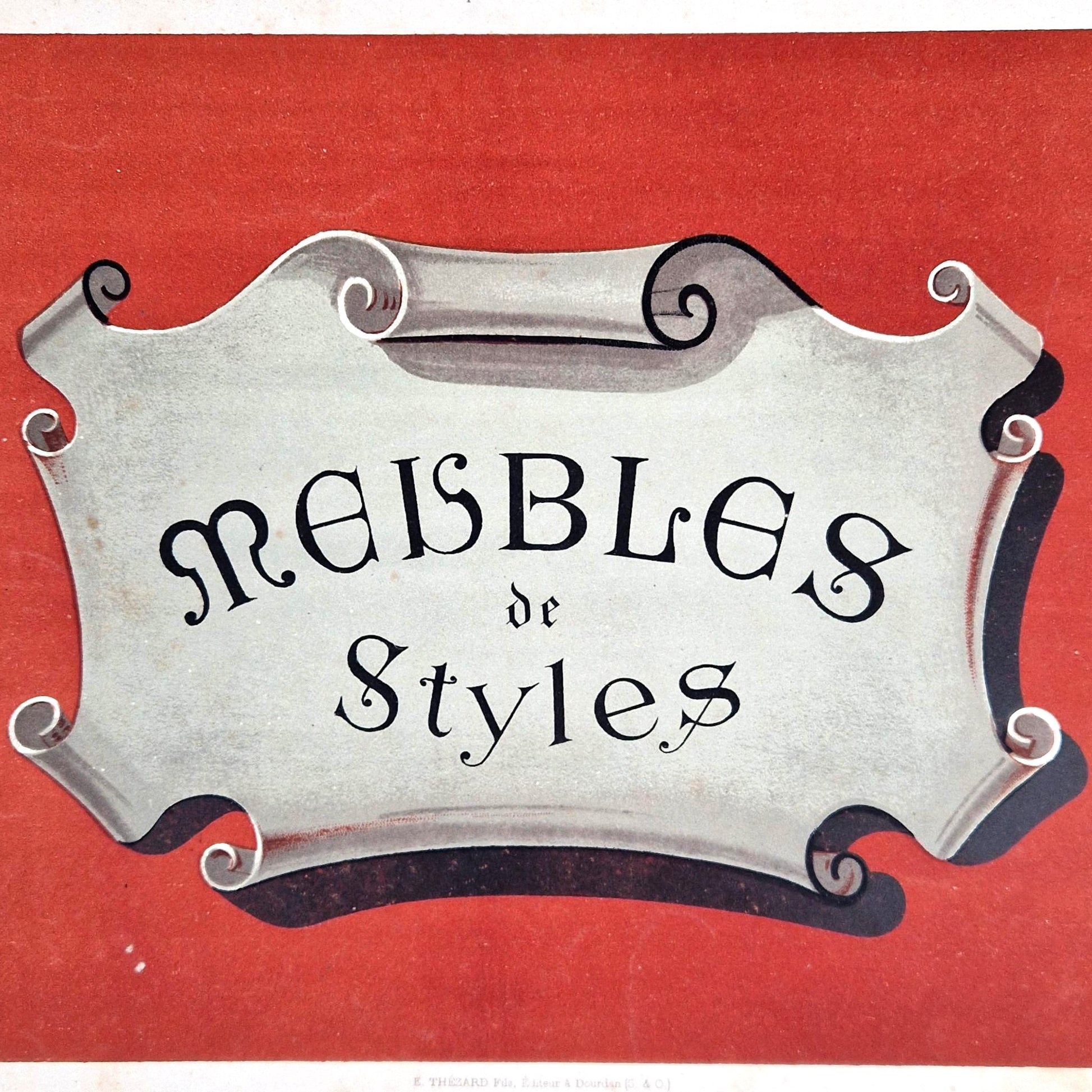 antique sign painter print furniture style