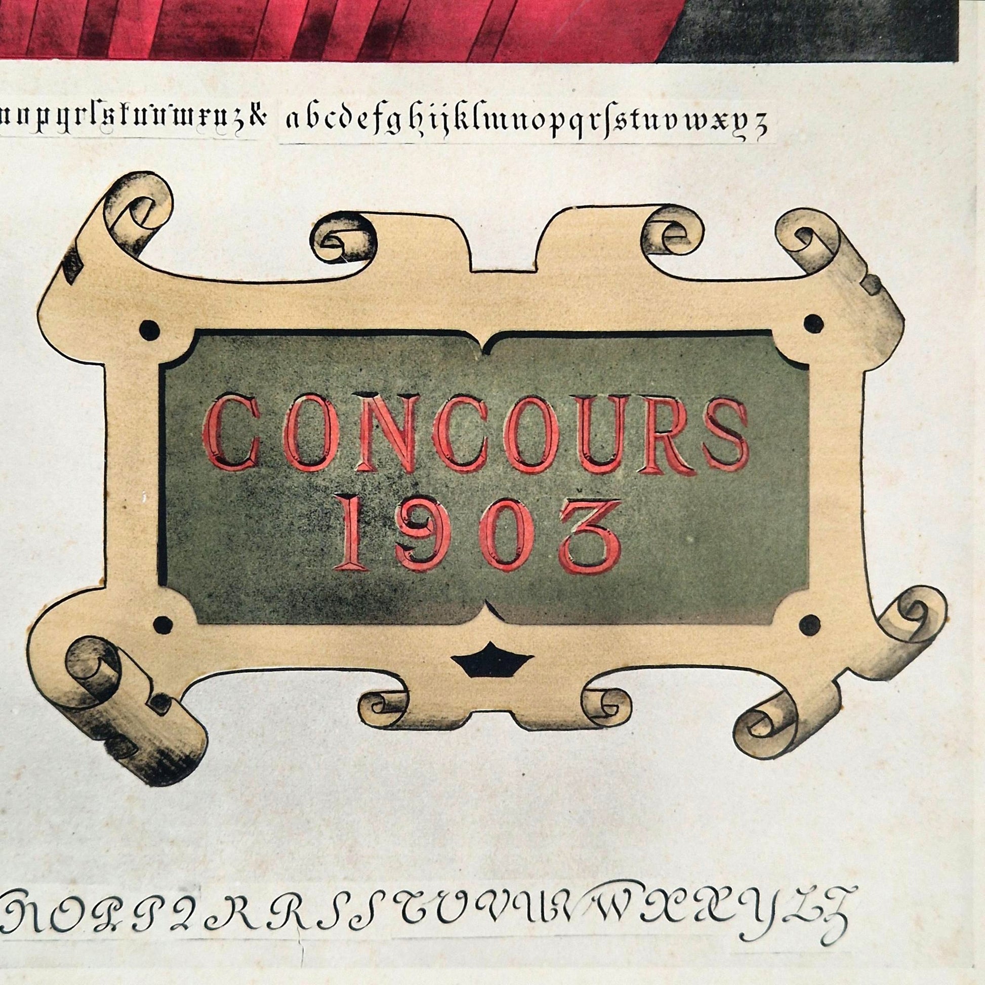 antique sign painting chart 1903 labbe