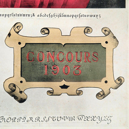 antique sign painting chart 1903 labbe