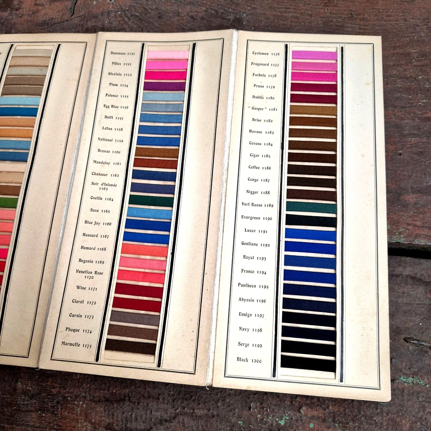 antique silk crepe fabric swatchbook