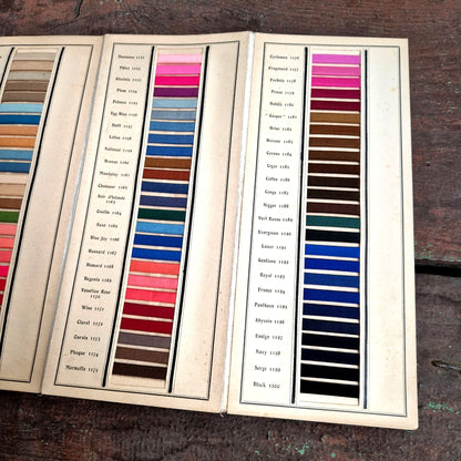 antique silk crepe fabric swatchbook