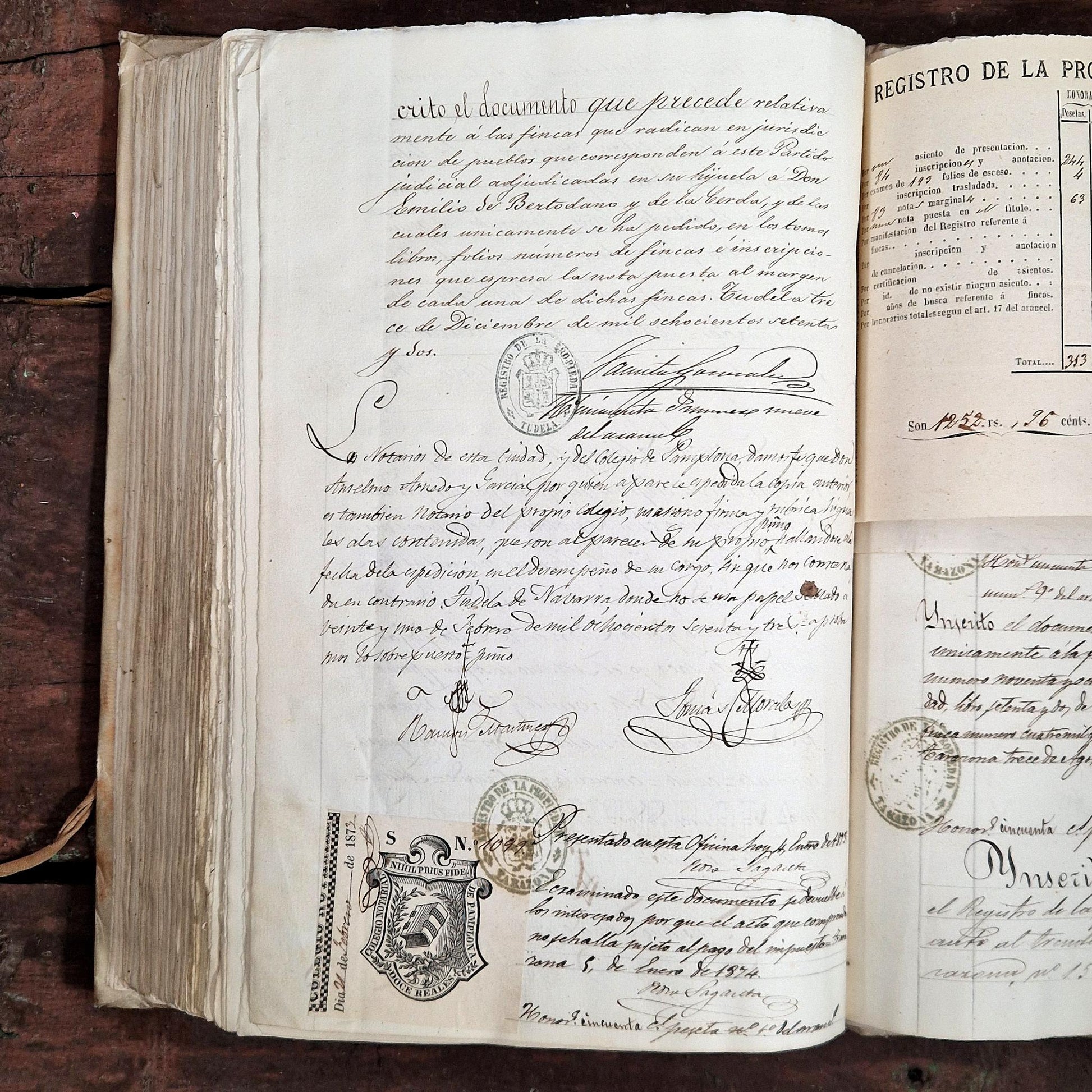 antique spanish legal register xix century