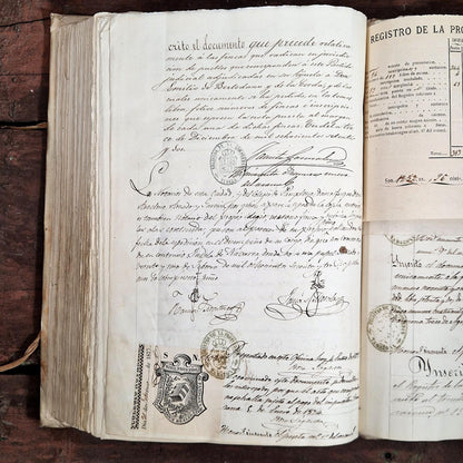 antique spanish legal register xix century