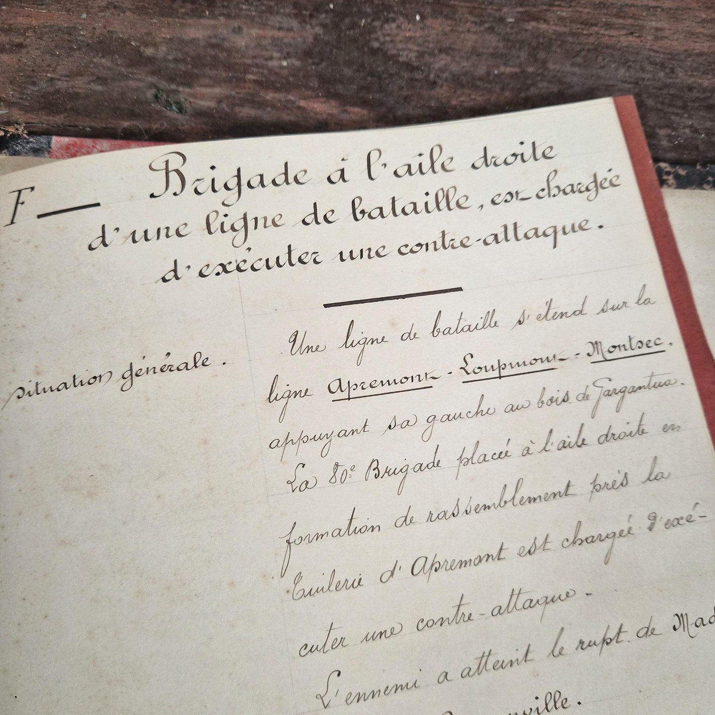 antique tactical maps and drill notes