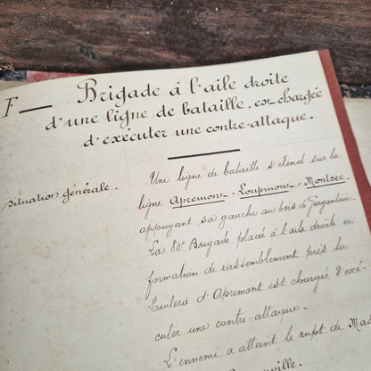 antique tactical maps and drill notes