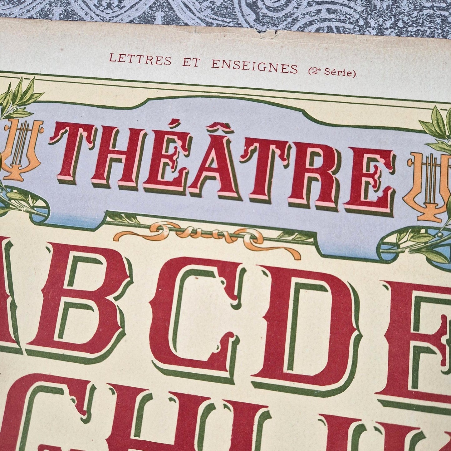 antique theatre alphabet 1900