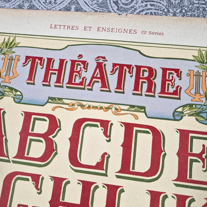 antique theatre alphabet 1900