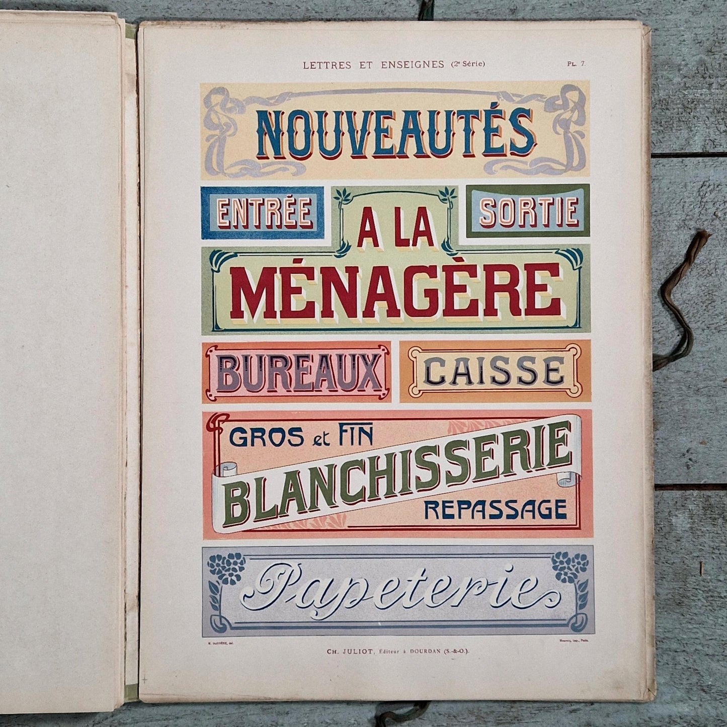 antique typography design alphabet book