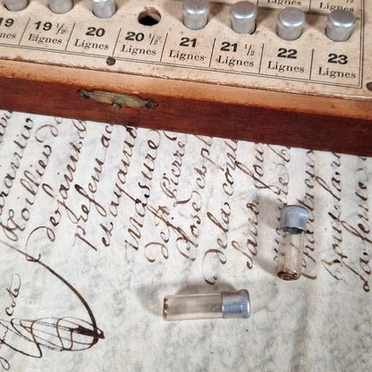 antique watchmaking set line sizes