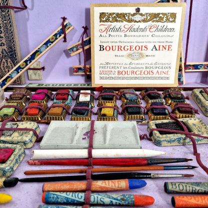 antique watercolor palette