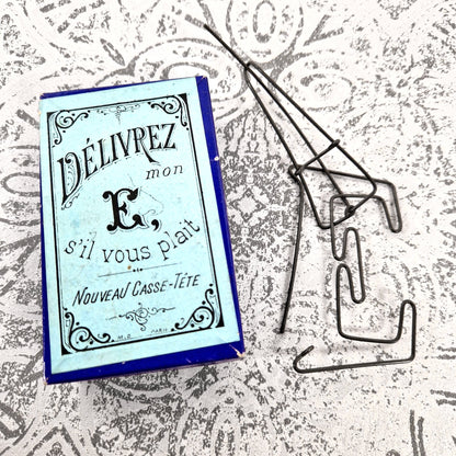 antique wire puzzle letter e