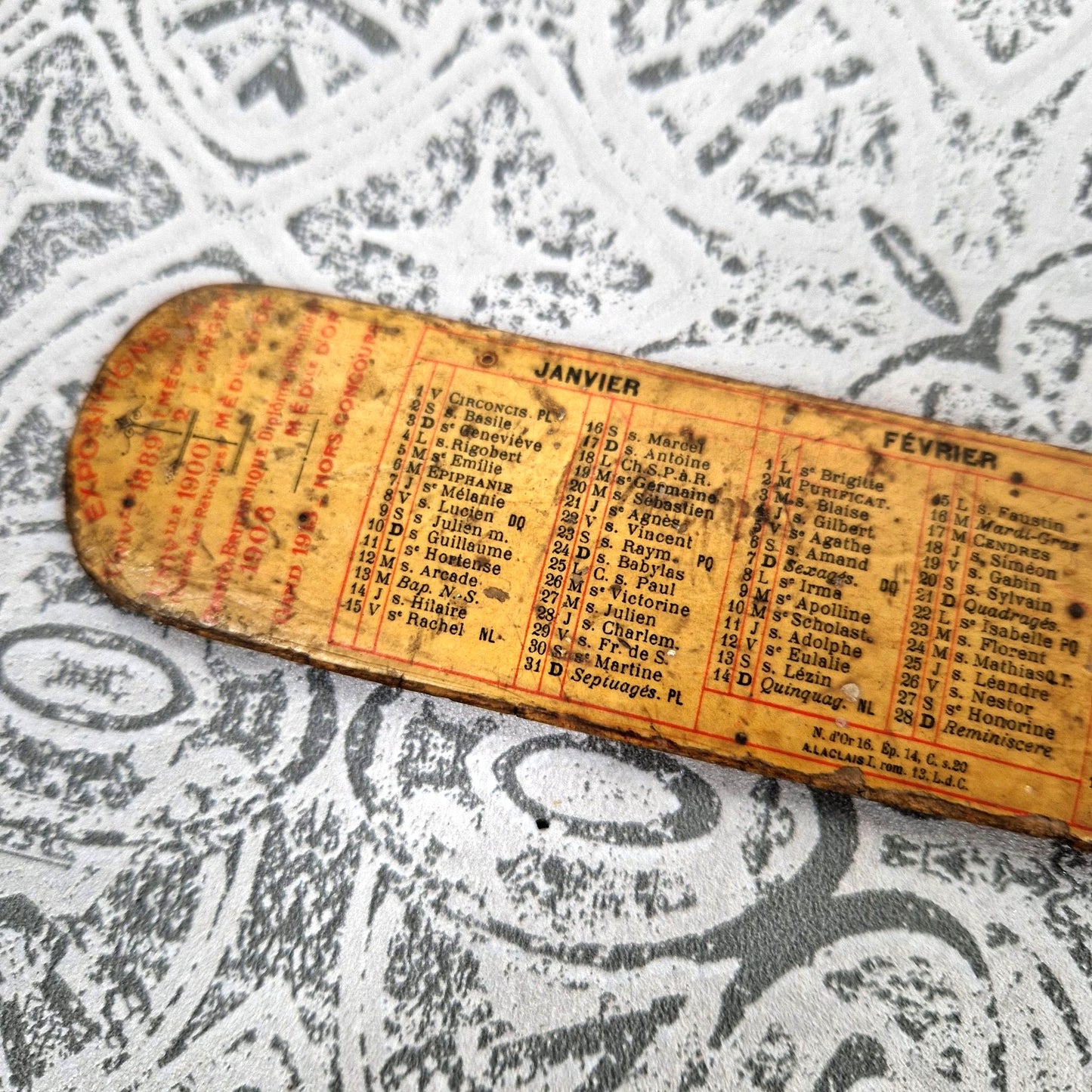 antique wooden advertising letter opener