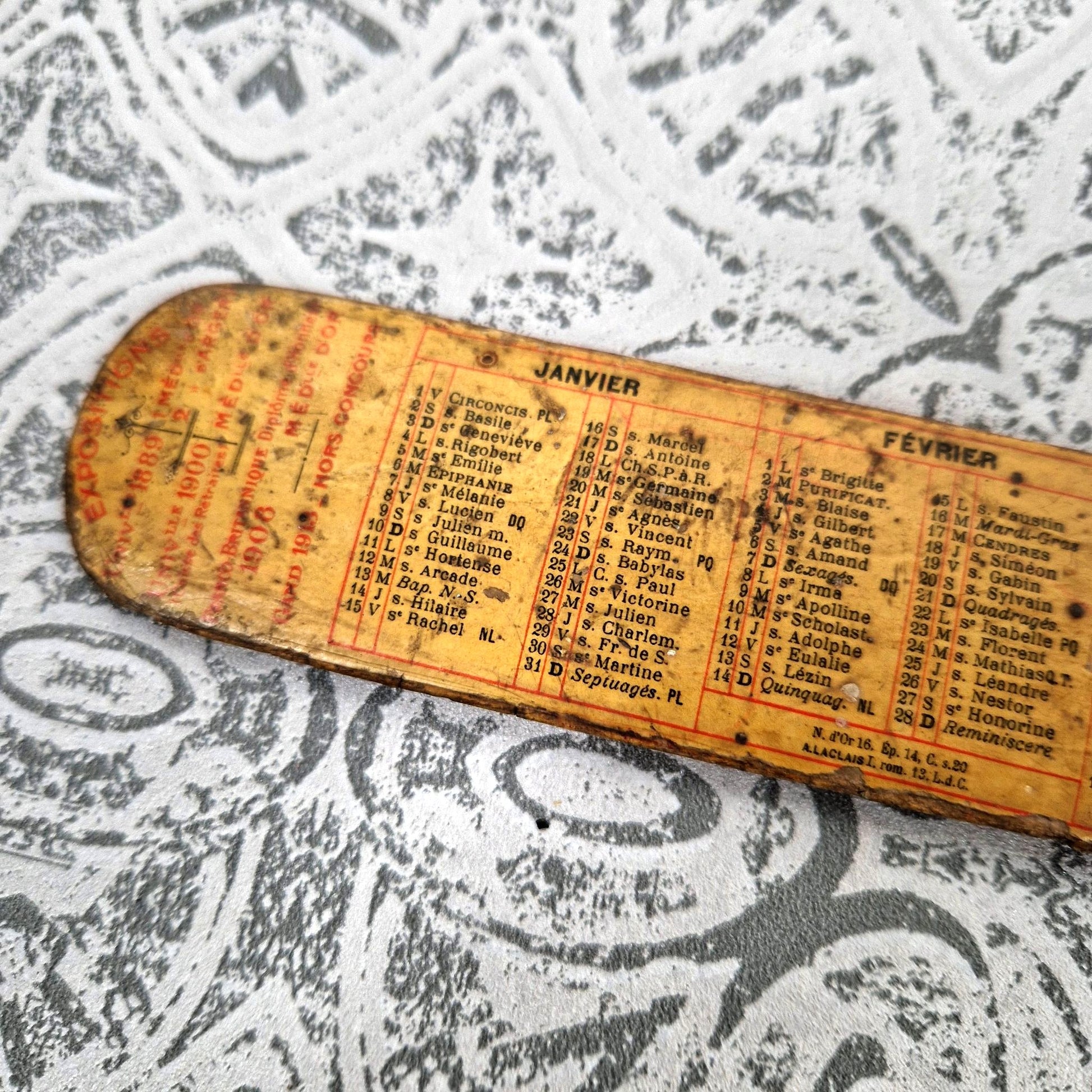 antique wooden advertising letter opener