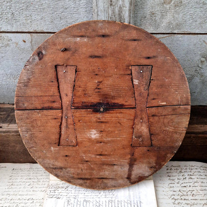 antique wooden game wheel