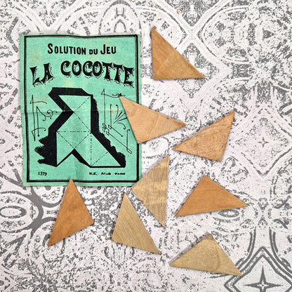 antique wooden tangram la cocotte