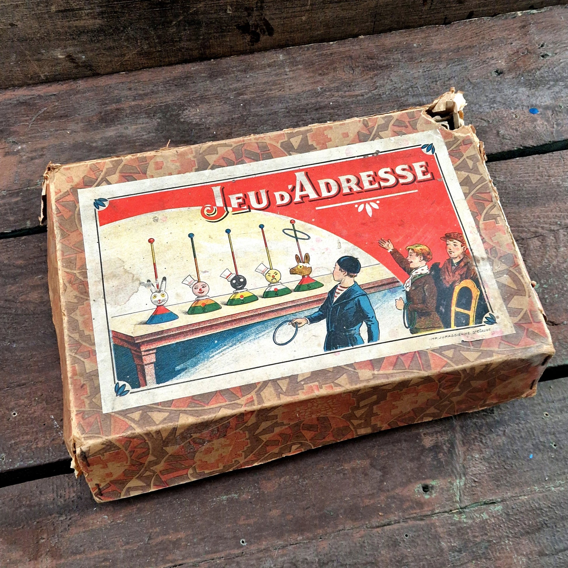 antique wooden toy ring game