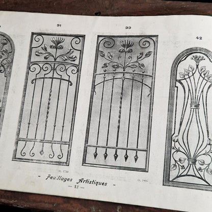 antique wrought iron door panels lille
