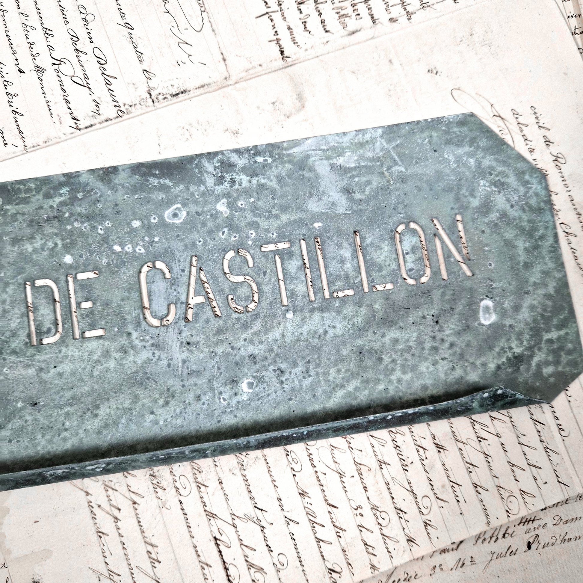 antique zinc stencil cotes de castillon