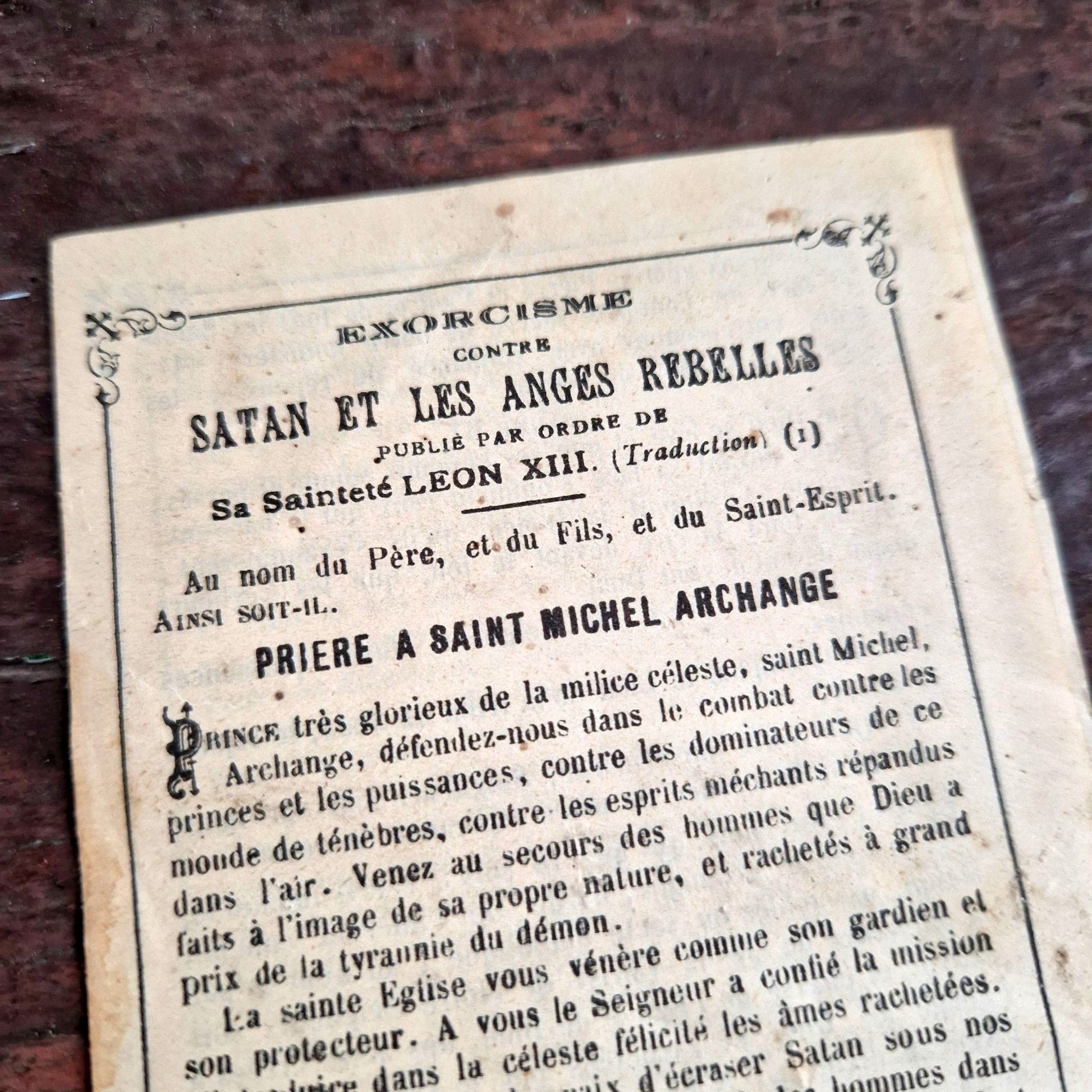antique exorcism prayer satan michael leo XIII