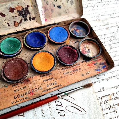 aquarelle bourgeois ainé palette vintage