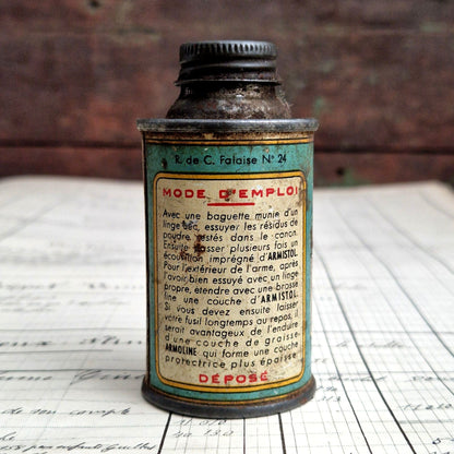 armistol oil can vintage tin box