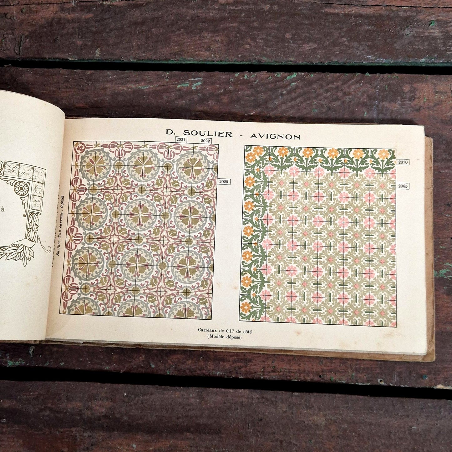 art deco cement tile sample book france