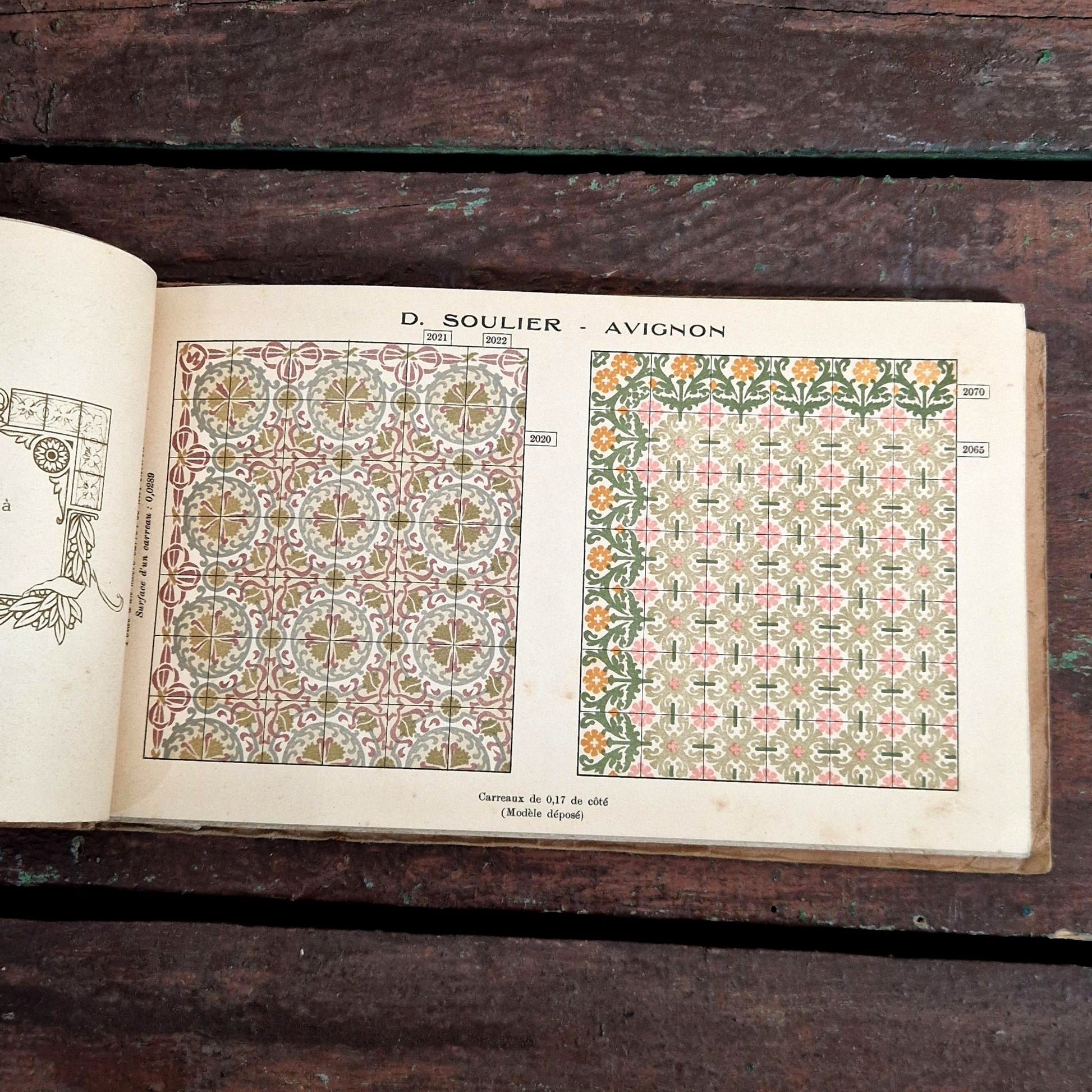 art deco cement tile sample book france