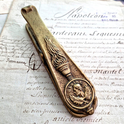 art deco letter holder signed