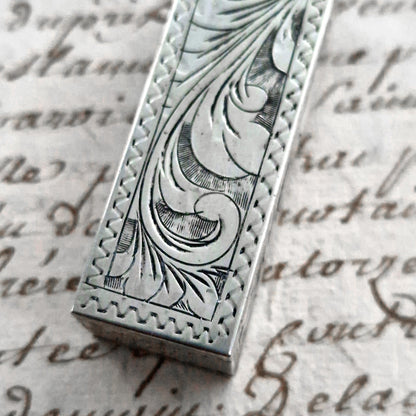 art déco silver vanity accessory