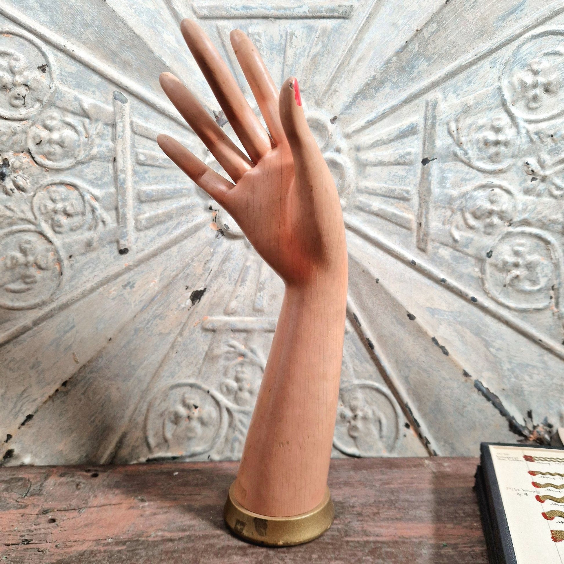 art deco wooden hand display