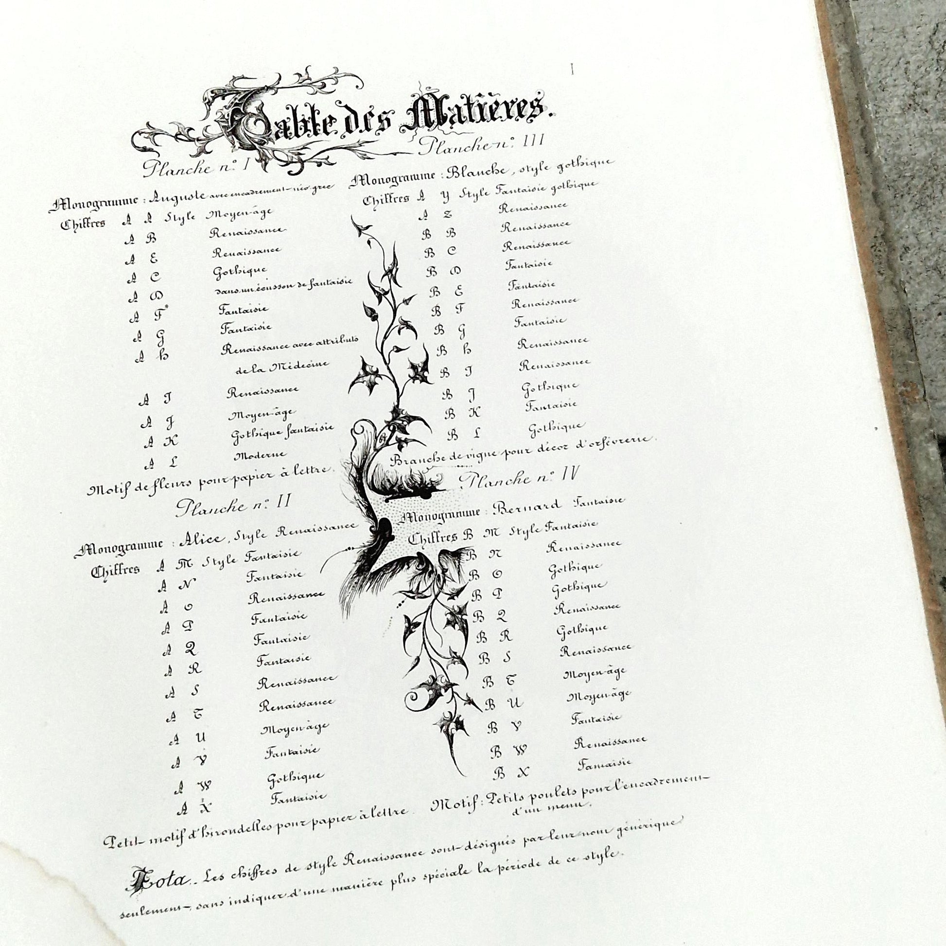 art nouveau calligraphy monograms