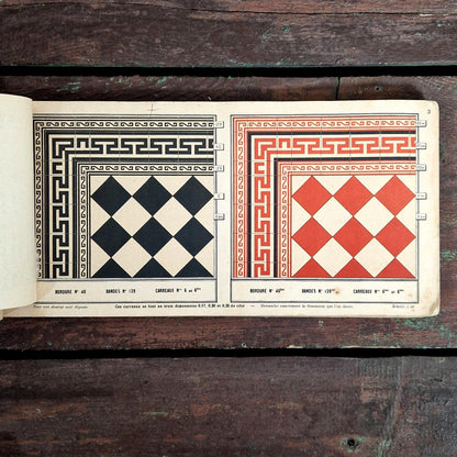 art nouveau decorative tile sample book