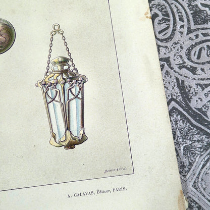 art nouveau design lithograph