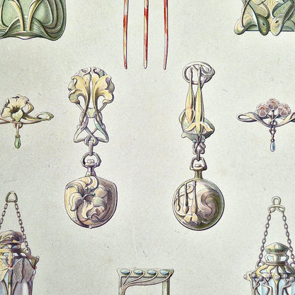art nouveau jewelry plate maurice daurat