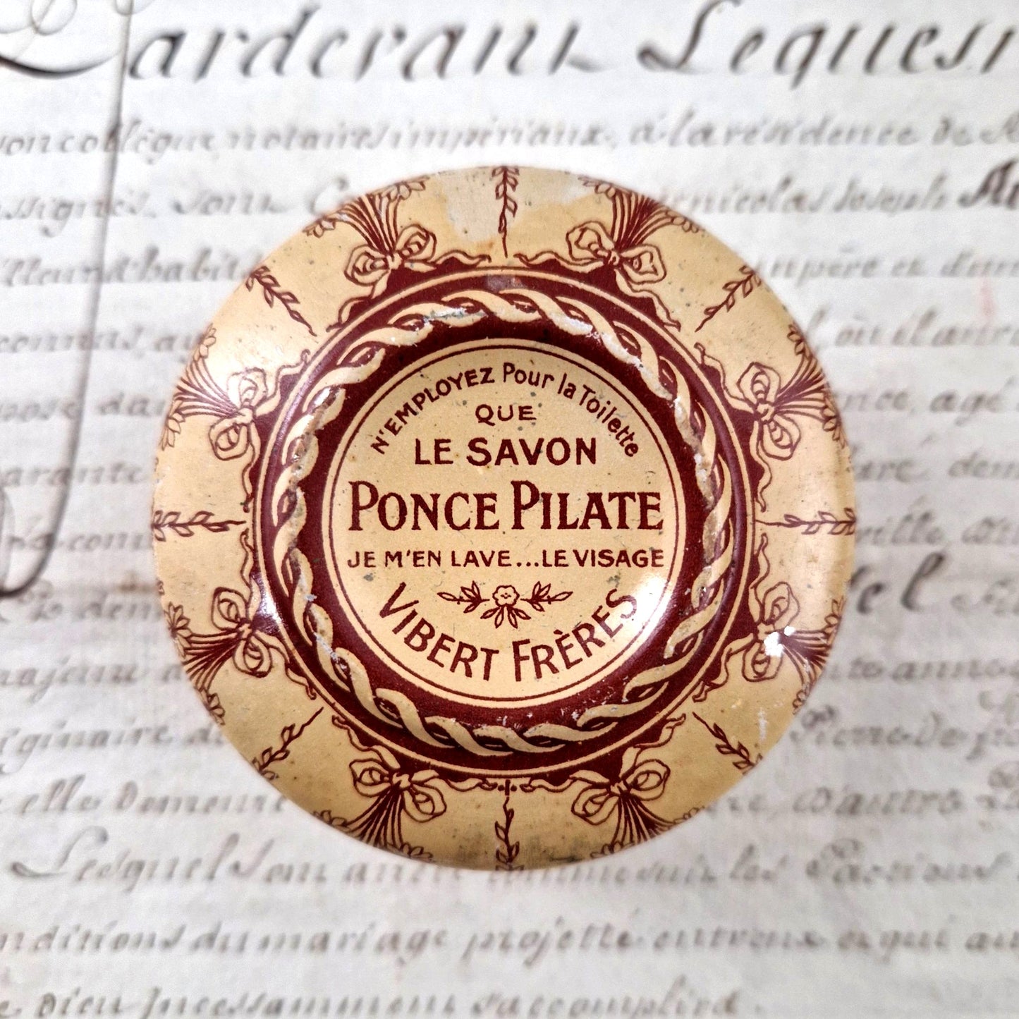 art nouveau metal tin cosmetic box