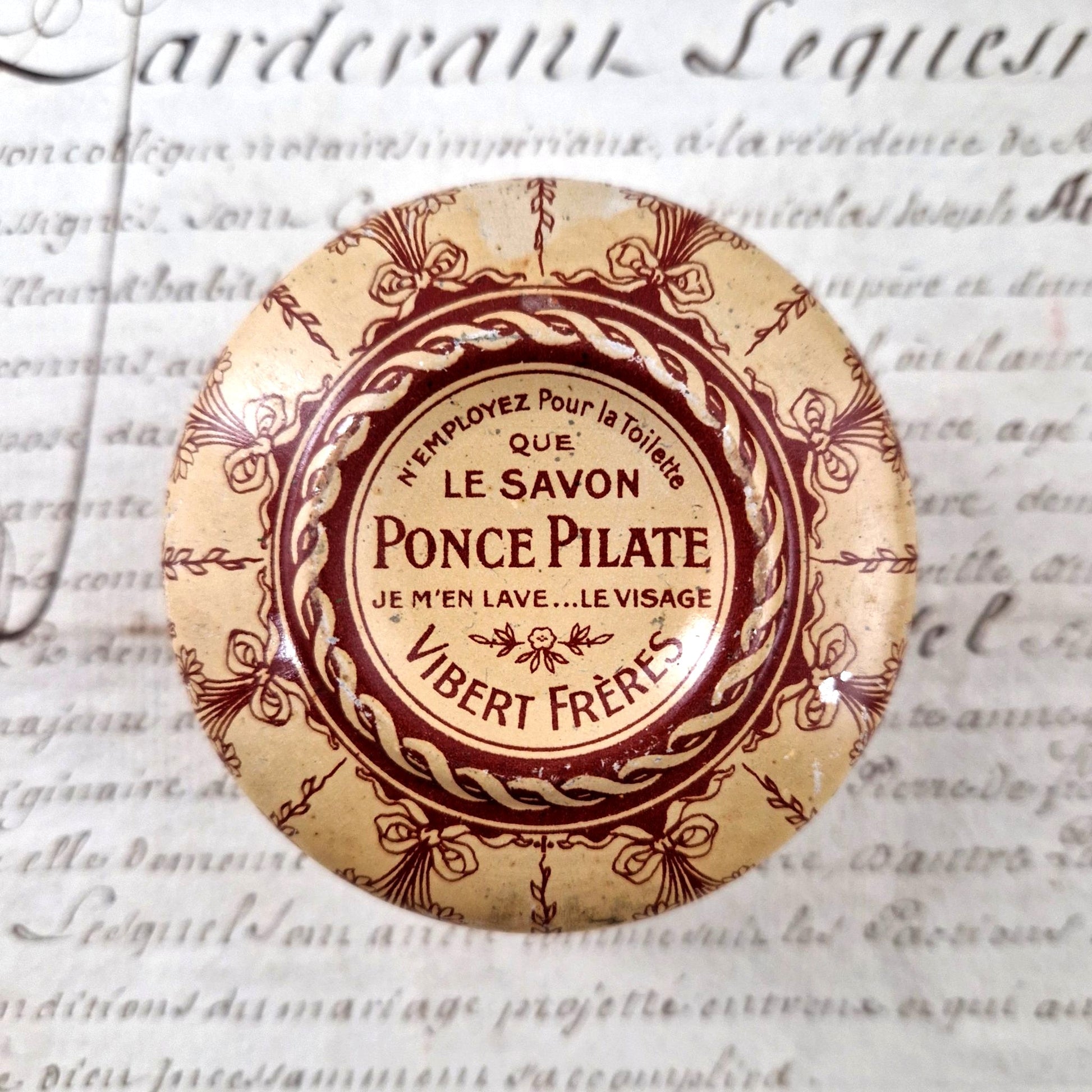 art nouveau metal tin cosmetic box