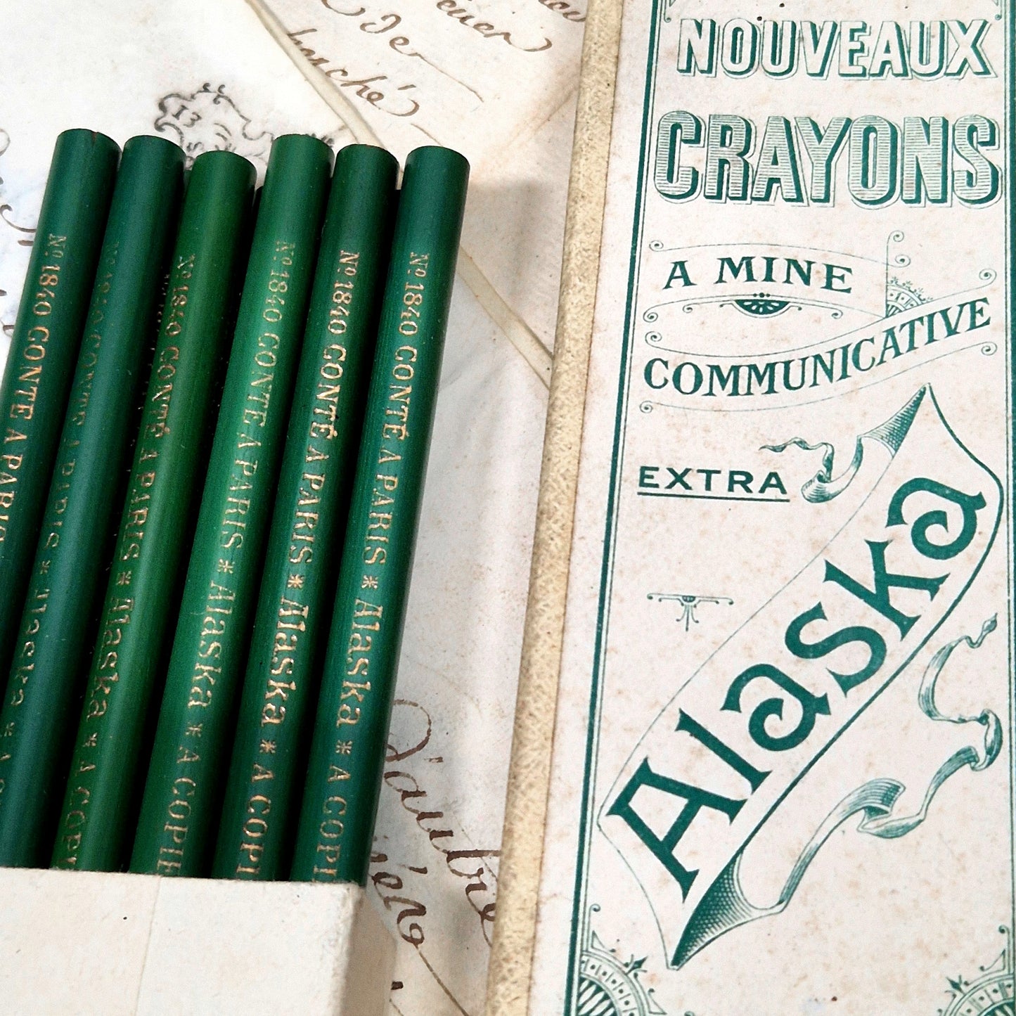 art nouveau pencil box conte paris
