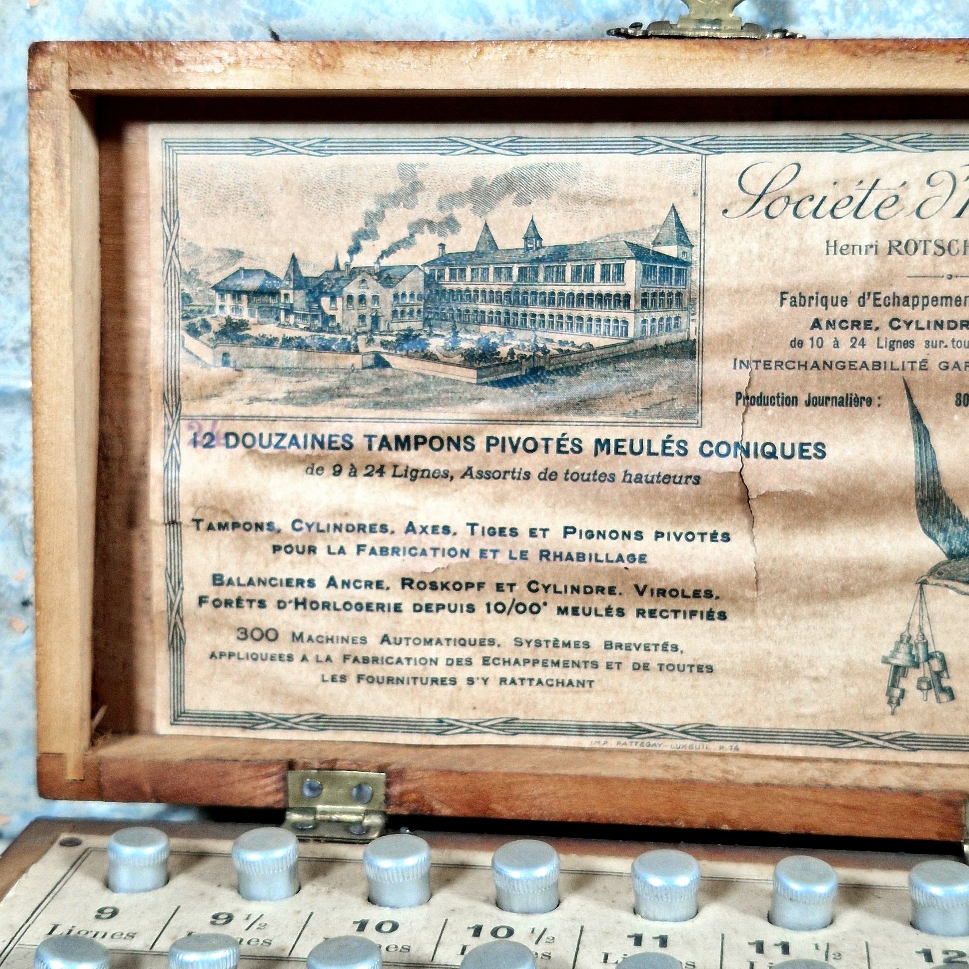 assortiment pivots meulés coniques horloger