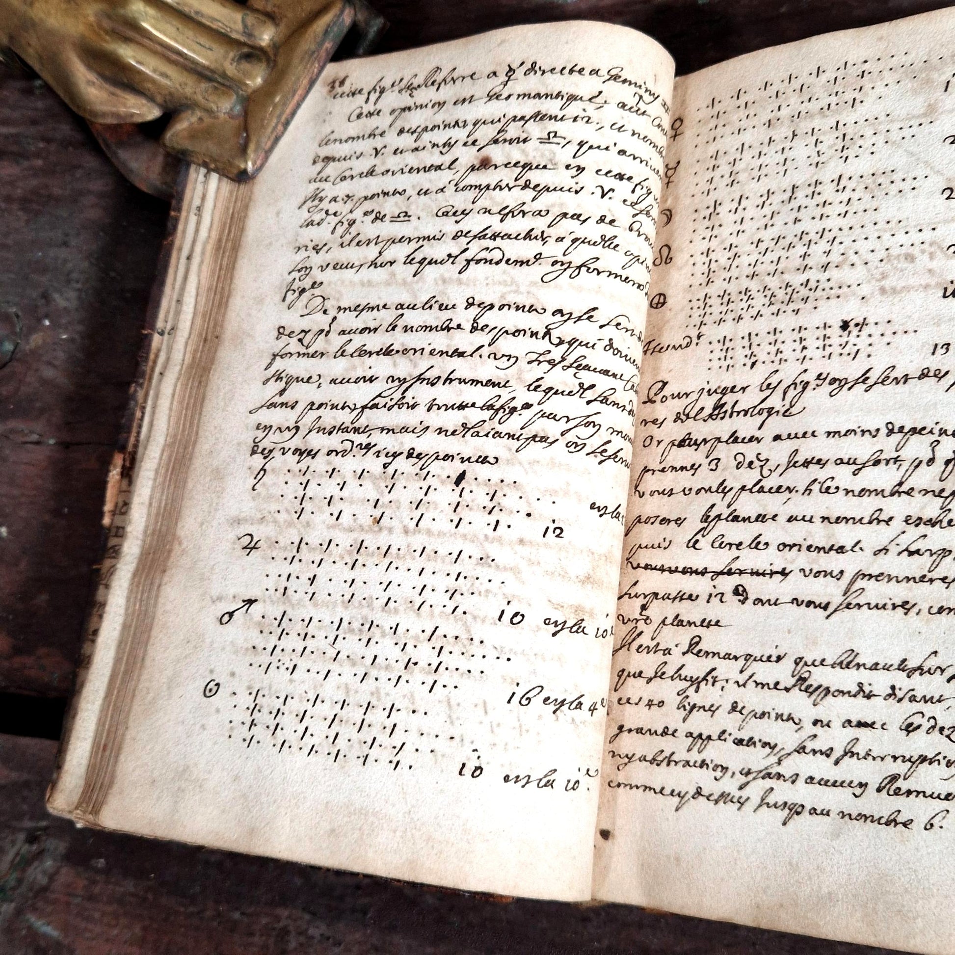 astrology divination handwritten book