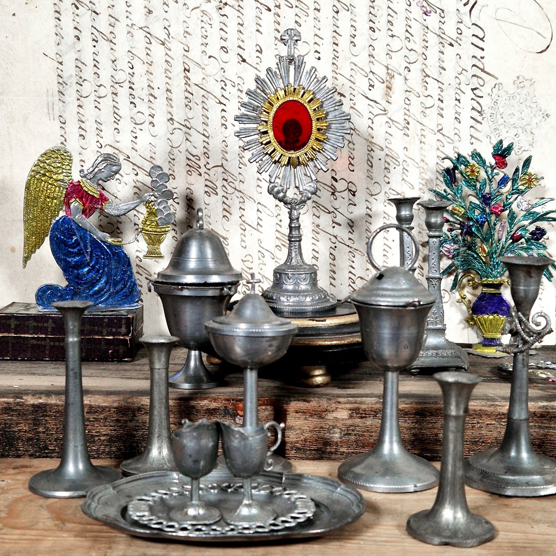 autel miniature ancien jouet religieux