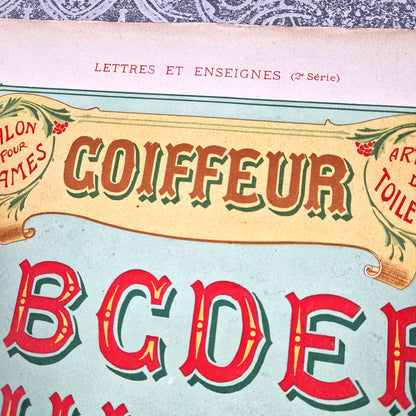 barber shop lettering 1900