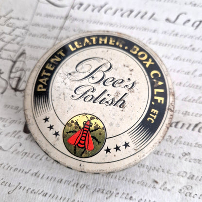 bees polish vintage tin