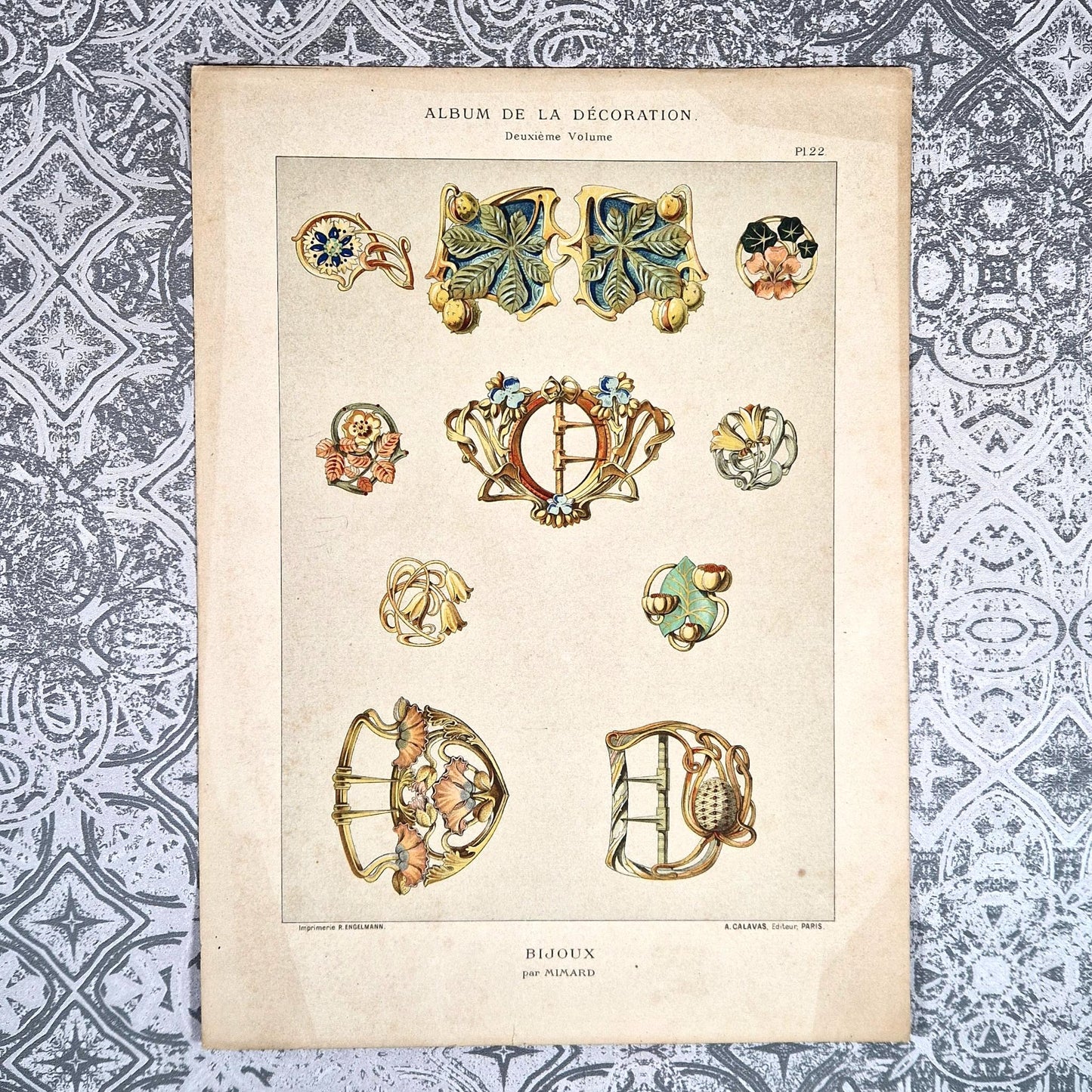 bijoux art nouveau boucles mimard calavas