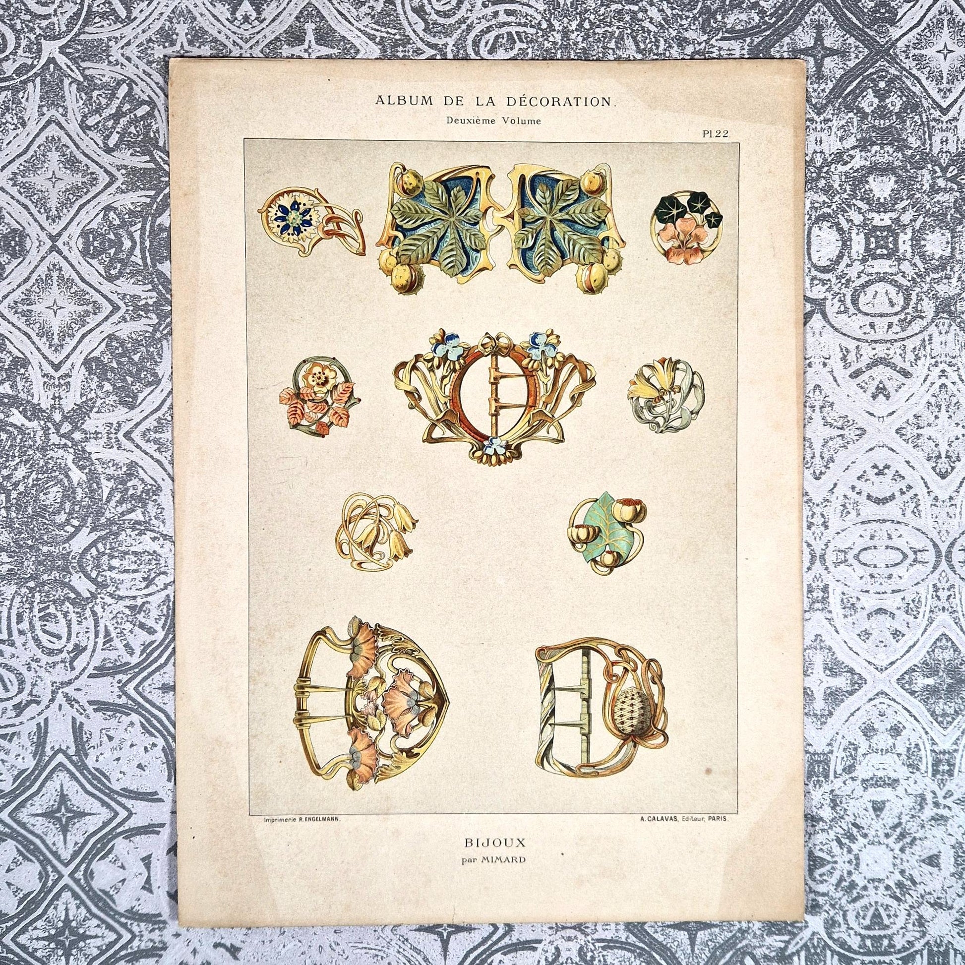 bijoux art nouveau boucles mimard calavas