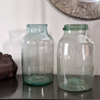 bocal ancien verre soufflé xixe