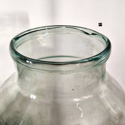 bocal verre artisanal vert eau