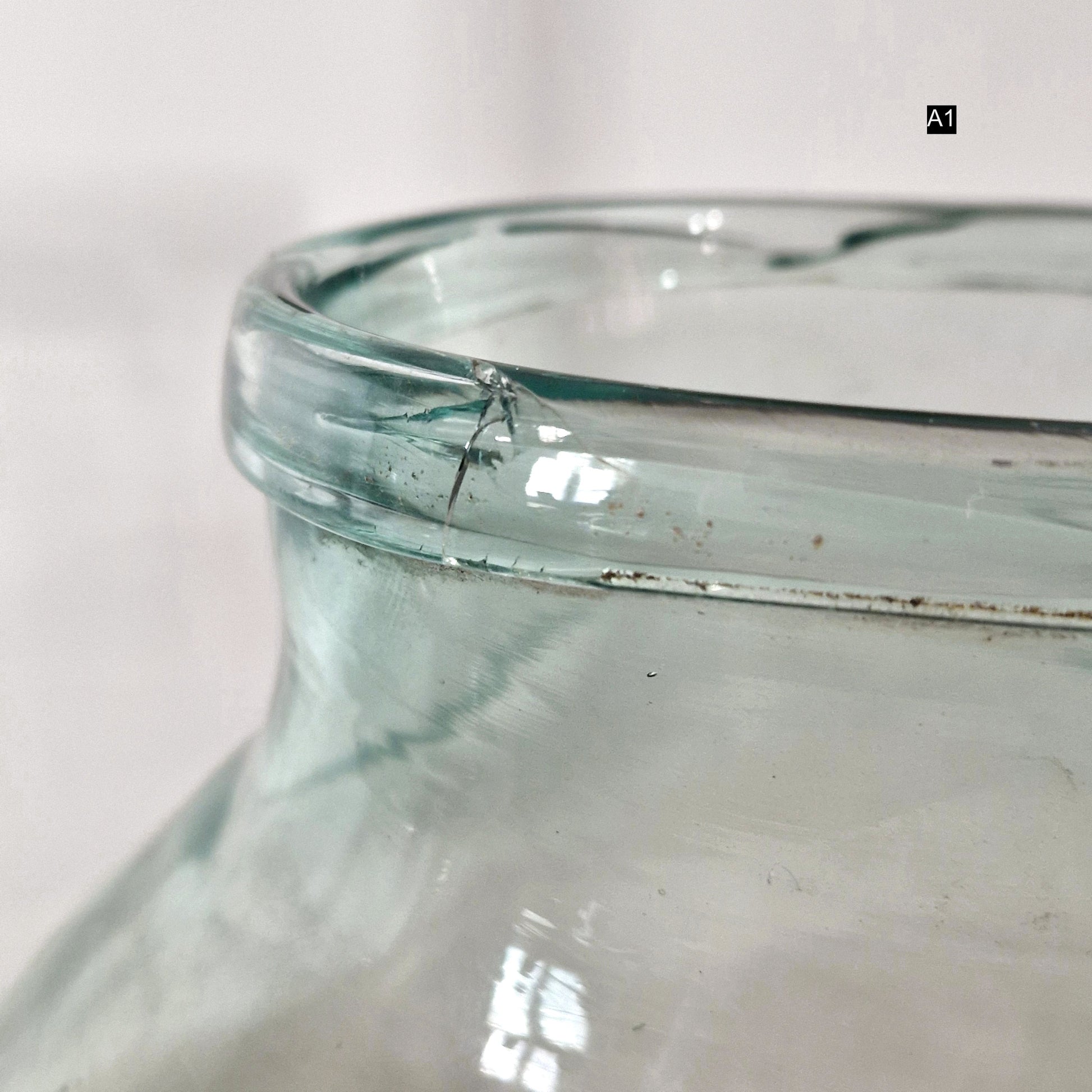 bocal verre souffle main authentique