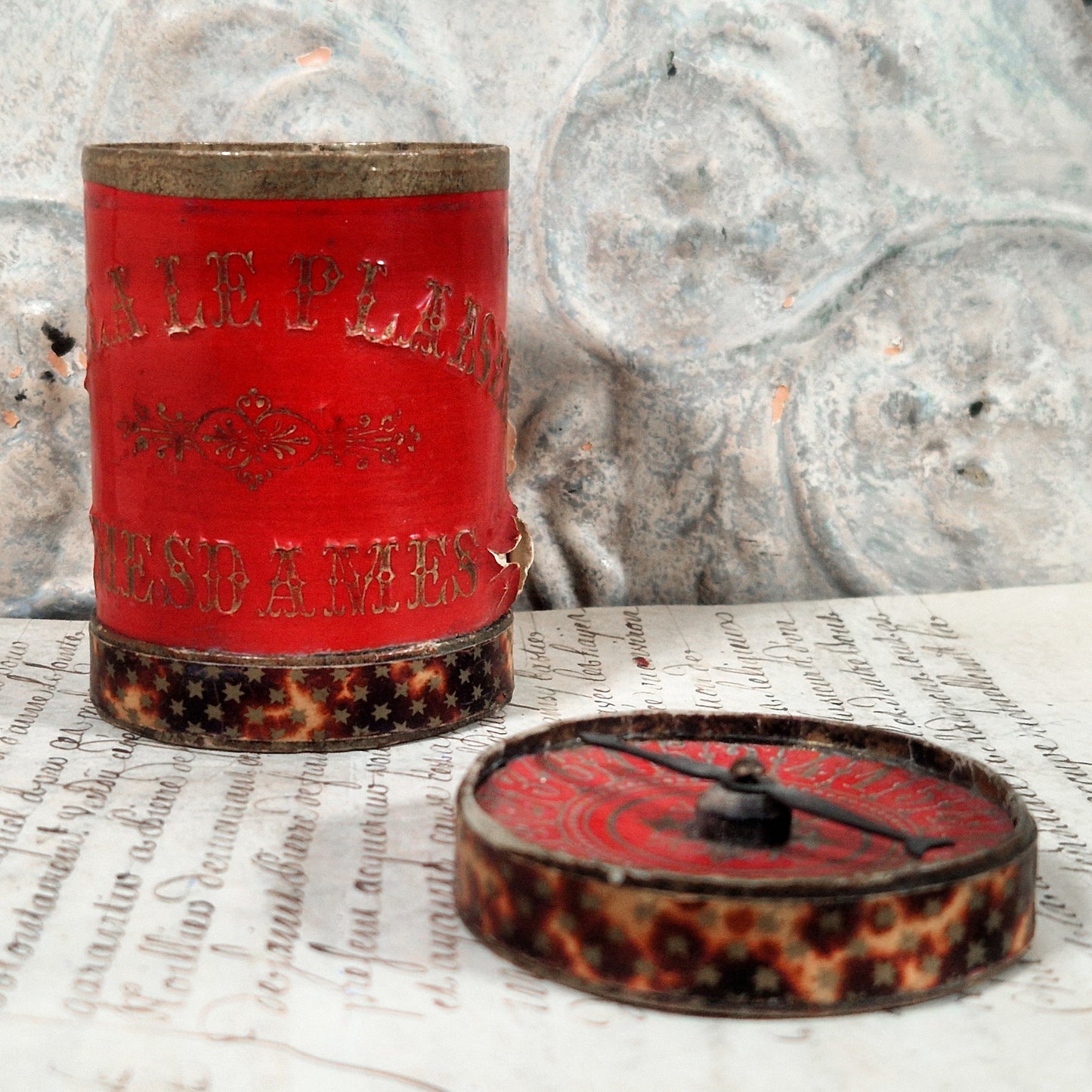 boite a jeu forain rouge lithographie