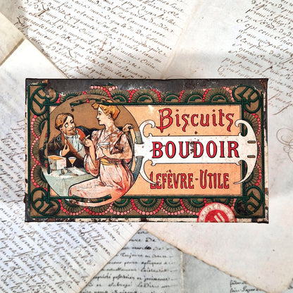 boite ancienne biscuits boudoir lefevre utile