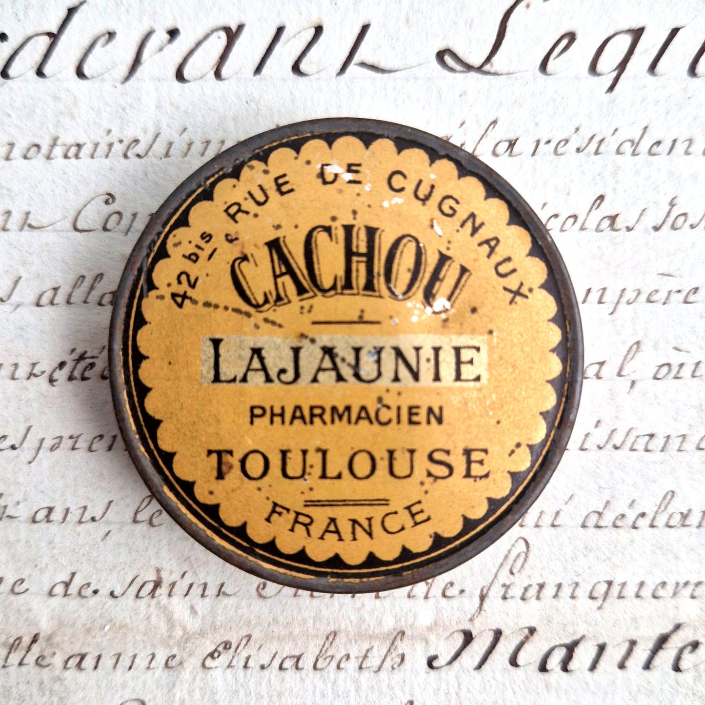 boite ancienne cachou lajaunie toulouse